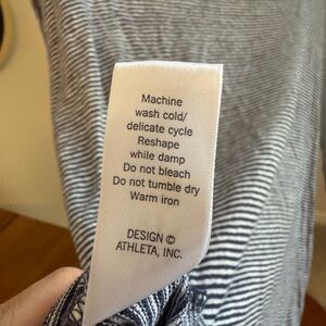 Athleta Navy and White Striped Top size small